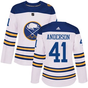Women's Buffalo Sabres Craig Anderson Adidas Authentic 2018 Winter Classic Jersey - White