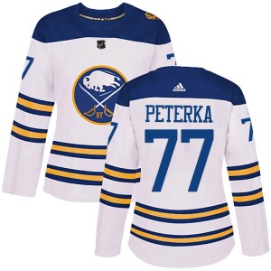 Women's Buffalo Sabres JJ Peterka Adidas Authentic 2018 Winter Classic Jersey - White