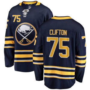 Youth Buffalo Sabres Connor Clifton Fanatics Branded Breakaway Home Jersey - Navy Blue