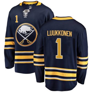 Youth Buffalo Sabres Ukko-Pekka Luukkonen Fanatics Branded Breakaway Home Jersey - Navy Blue