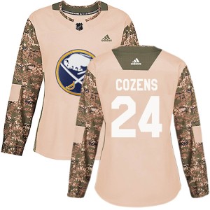Women's Buffalo Sabres Dylan Cozens Adidas Authentic Veterans Day Practice Jersey - Camo