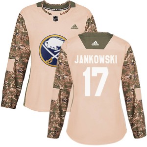 Women's Buffalo Sabres Mark Jankowski Adidas Authentic Veterans Day Practice Jersey - Camo