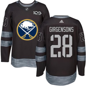 Youth Buffalo Sabres Zemgus Girgensons Authentic 1917-2017 100th Anniversary Jersey - Black