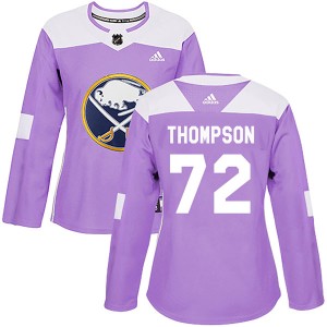 Women's Buffalo Sabres Tage Thompson Adidas Authentic Fights Cancer Practice Jersey - Purple