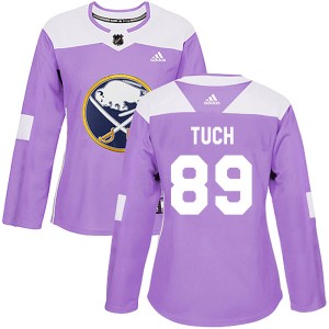 Women's Buffalo Sabres Alex Tuch Adidas Authentic Fights Cancer Practice Jersey - Purple