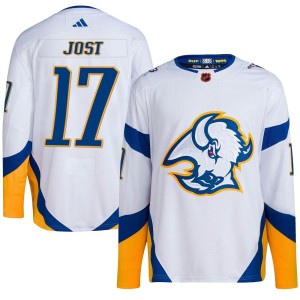 Youth Buffalo Sabres Tyson Jost Adidas Authentic Reverse Retro 2.0 Jersey - White