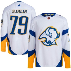 Youth Buffalo Sabres Calle Sjalin Adidas Authentic Reverse Retro 2.0 Jersey - White