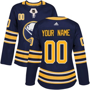 Women's Buffalo Sabres Custom Adidas Authentic Home Jersey - Navy