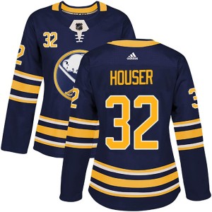 Women's Buffalo Sabres Michael Houser Adidas Authentic Home Jersey - Navy