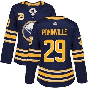 Women's Buffalo Sabres Jason Pominville Adidas Authentic Home Jersey - Navy