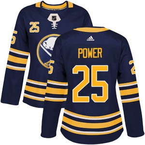 Women's Buffalo Sabres Owen Power Adidas Authentic Home Jersey - Navy