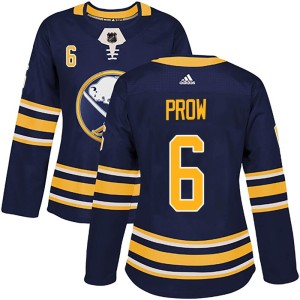 Women's Buffalo Sabres Ethan Prow Adidas Authentic Home Jersey - Navy