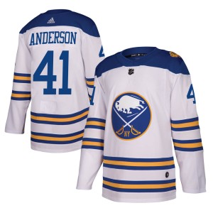 Youth Buffalo Sabres Craig Anderson Adidas Authentic 2018 Winter Classic Jersey - White