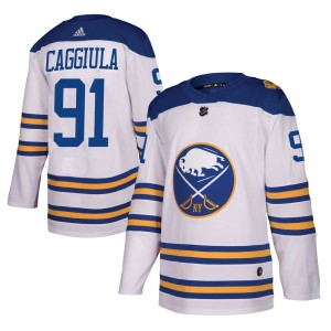 Youth Buffalo Sabres Drake Caggiula Adidas Authentic 2018 Winter Classic Jersey - White