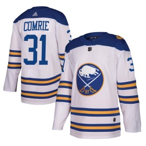 Youth Buffalo Sabres Eric Comrie Adidas Authentic 2018 Winter Classic Jersey - White
