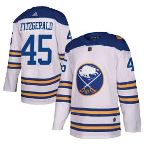 Youth Buffalo Sabres Casey Fitzgerald Adidas Authentic 2018 Winter Classic Jersey - White