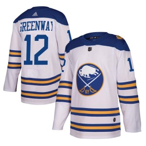 Youth Buffalo Sabres Jordan Greenway Adidas Authentic 2018 Winter Classic Jersey - White
