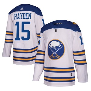 Youth Buffalo Sabres John Hayden Adidas Authentic 2018 Winter Classic Jersey - White