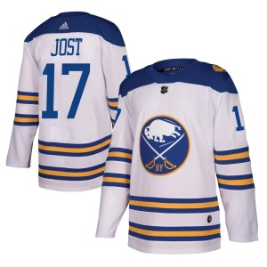 Youth Buffalo Sabres Tyson Jost Adidas Authentic 2018 Winter Classic Jersey - White