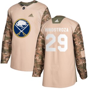 Youth Buffalo Sabres Vinnie Hinostroza Adidas Authentic Veterans Day Practice Jersey - Camo