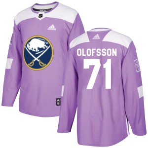 Men's Buffalo Sabres Victor Olofsson Adidas Authentic Fights Cancer Practice Jersey - Purple