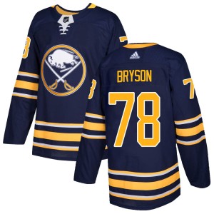 Men's Buffalo Sabres Jacob Bryson Adidas Authentic Home Jersey - Navy