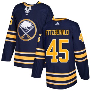 Men's Buffalo Sabres Casey Fitzgerald Adidas Authentic Home Jersey - Navy