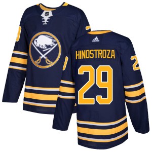 Men's Buffalo Sabres Vinnie Hinostroza Adidas Authentic Home Jersey - Navy