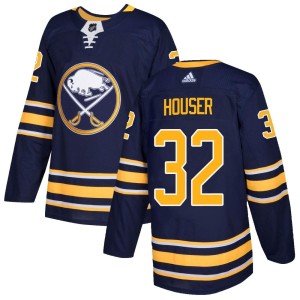 Men's Buffalo Sabres Michael Houser Adidas Authentic Home Jersey - Navy