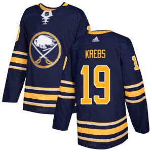 Men's Buffalo Sabres Peyton Krebs Adidas Authentic Home Jersey - Navy