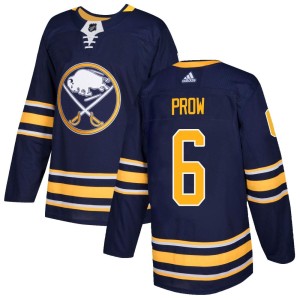 Men's Buffalo Sabres Ethan Prow Adidas Authentic Home Jersey - Navy