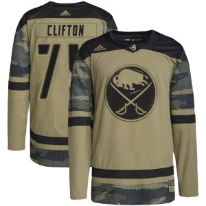 Youth Buffalo Sabres Connor Clifton Adidas Authentic Military Appreciation Practice Jersey - Camo