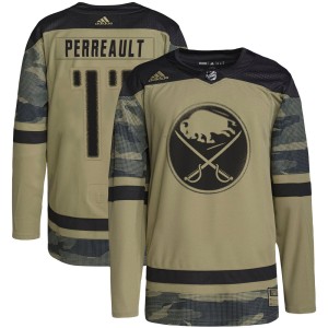 Youth Buffalo Sabres Gilbert Perreault Adidas Authentic Military Appreciation Practice Jersey - Camo