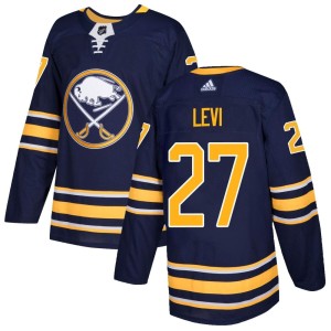Youth Buffalo Sabres Devon Levi Adidas Authentic Home Jersey - Navy