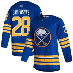 Men's Buffalo Sabres Zemgus Girgensons Adidas Authentic 2020/21 Home Jersey - Royal