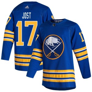 Youth Buffalo Sabres Tyson Jost Adidas Authentic 2020/21 Home Jersey - Royal
