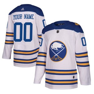 Men's Buffalo Sabres Custom Adidas Authentic 2018 Winter Classic Jersey - White