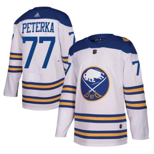 Men's Buffalo Sabres JJ Peterka Adidas Authentic 2018 Winter Classic Jersey - White