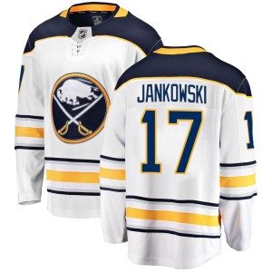 Men's Buffalo Sabres Mark Jankowski Fanatics Branded Breakaway Away Jersey - White